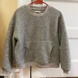 Madewell Womens Gray Fleece Sweater/Sweatshirt Small